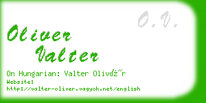 oliver valter business card